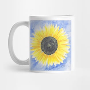 Sunflower on Watercolor Mug